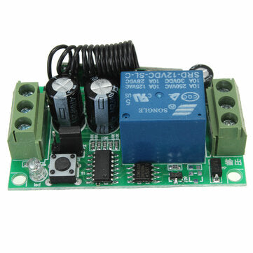 Geekcreit? 433MHz DC 12V 10A Relay 1CH Channel Wireless RF Remote Control Switch Transmitter With Receiver