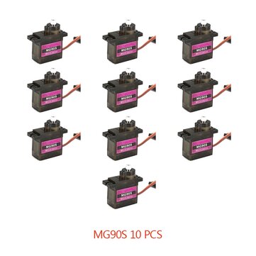 10PCS MG90S RC Micro Gear Servo 13.4g Motor