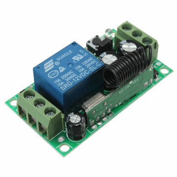 Geekcreit? 433MHz DC 12V 10A Relay 1CH Channel Wireless RF Remote Control Switch Transmitter With Receiver