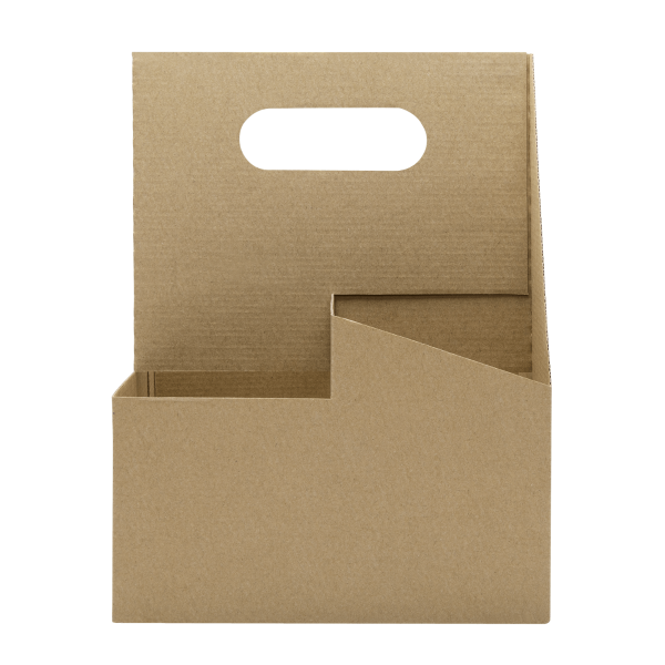 Karat Kraft Paperboard Carrier with Handle, for 4 cups (12 - 32oz) -  200 pcs