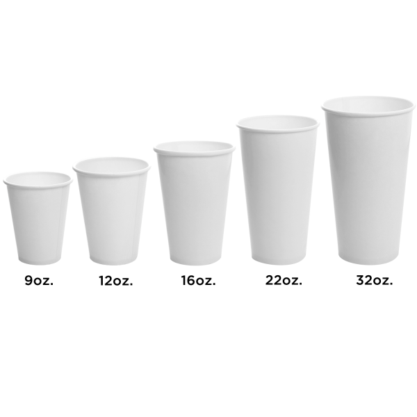 Karat 22oz Paper Cold Cup (90mm), White - 1,000 pcs