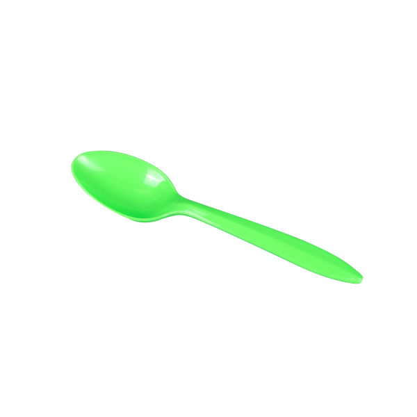 Karat PP Plastic Medium Weight Tea Spoons, Green - 1,000 pcs