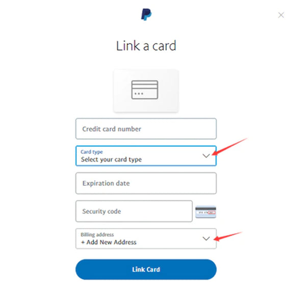 File your credit card & billing info