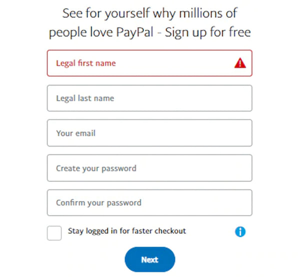 register PAYPAL