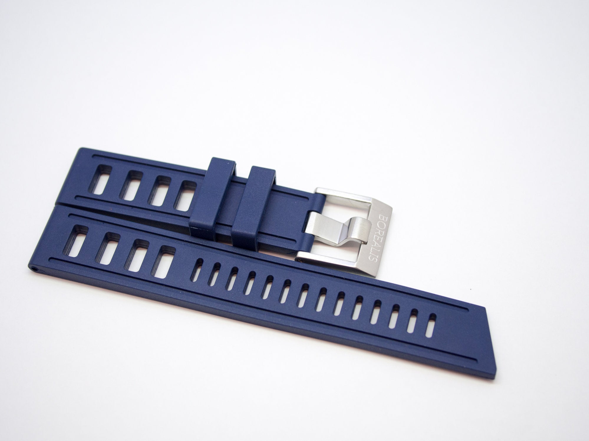 Borealis Vulcanized Rubber Strap 22mm Blue