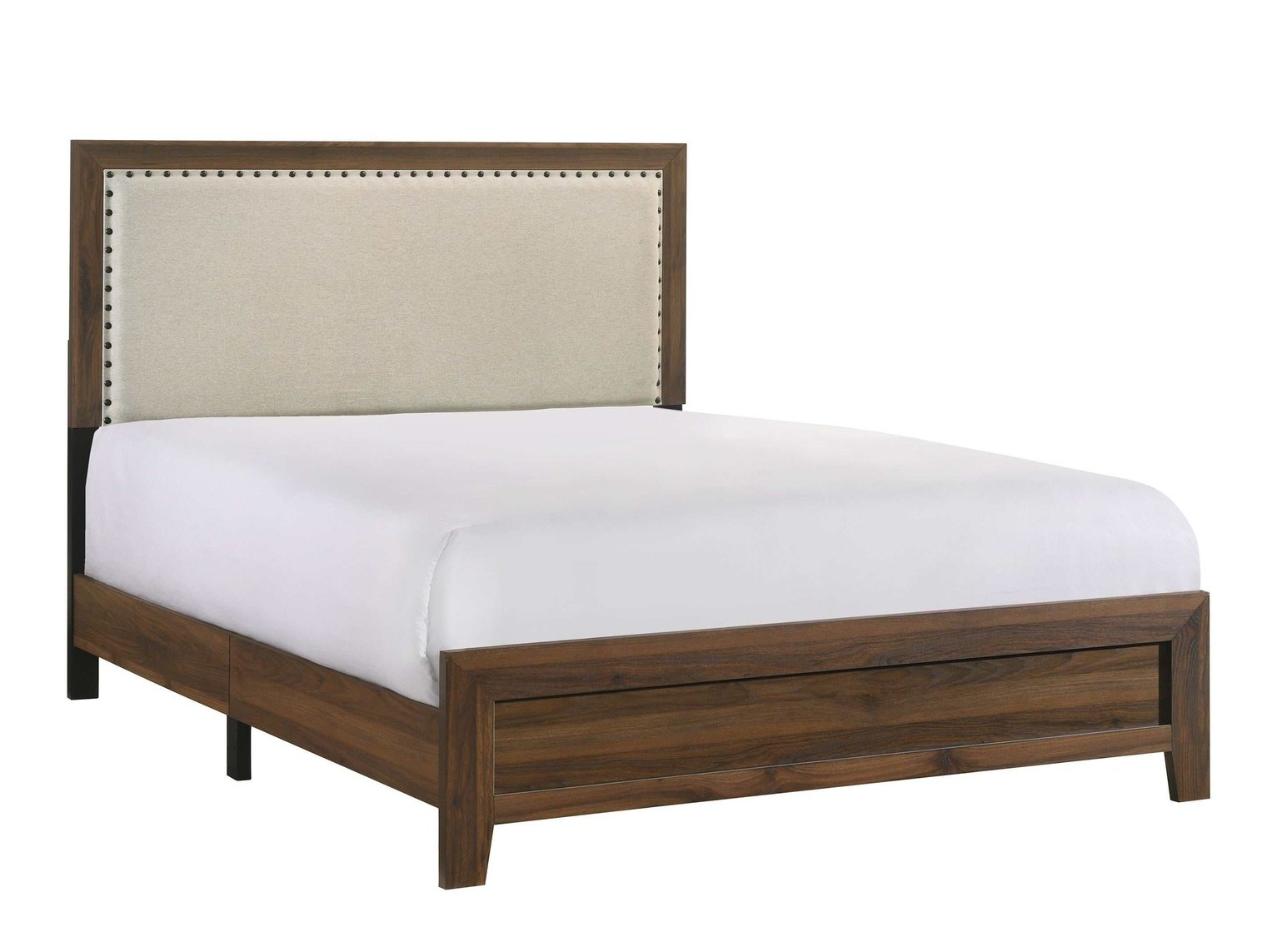 Mille Cherry Brown Twin Upholstered Bed