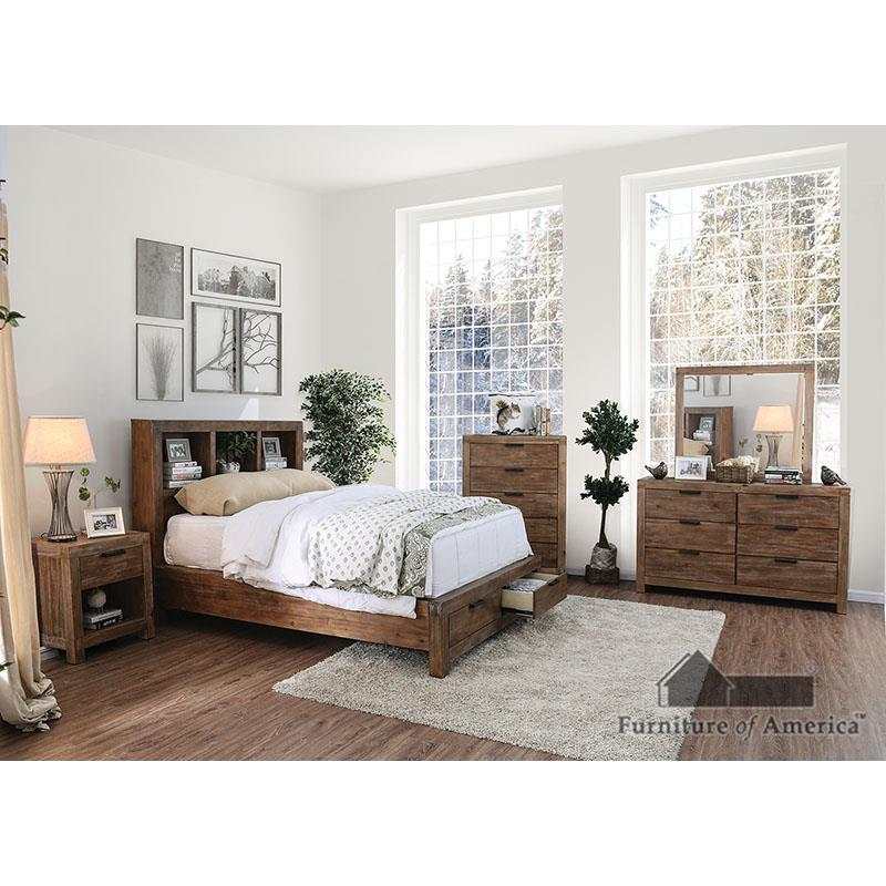 Mcallen Weathered Light Oak 5 Pc. Queen Bedroom Set w/ 2NS