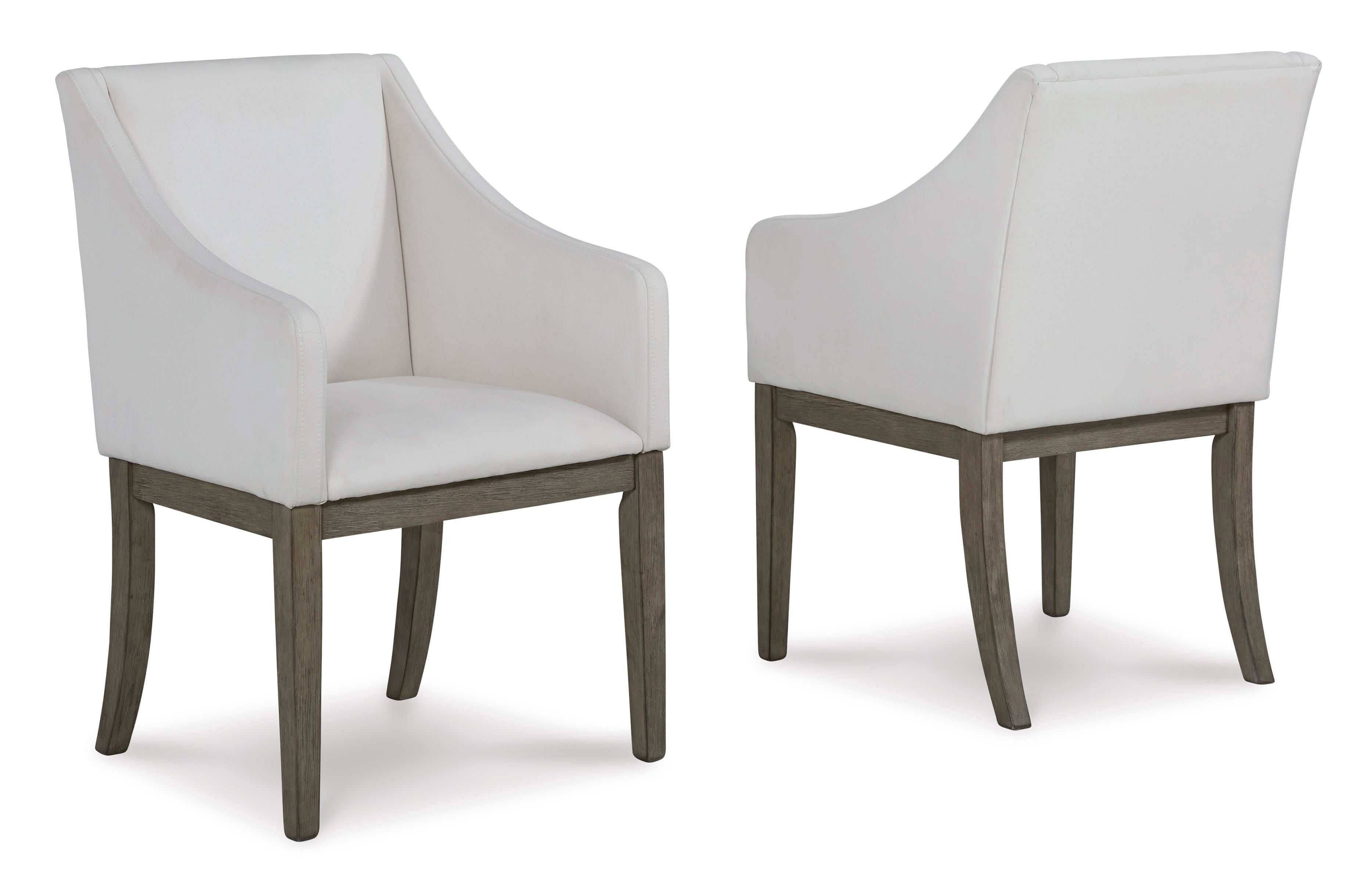 Anibecca Gray & Off White Dining Armchair (Set of 2)
