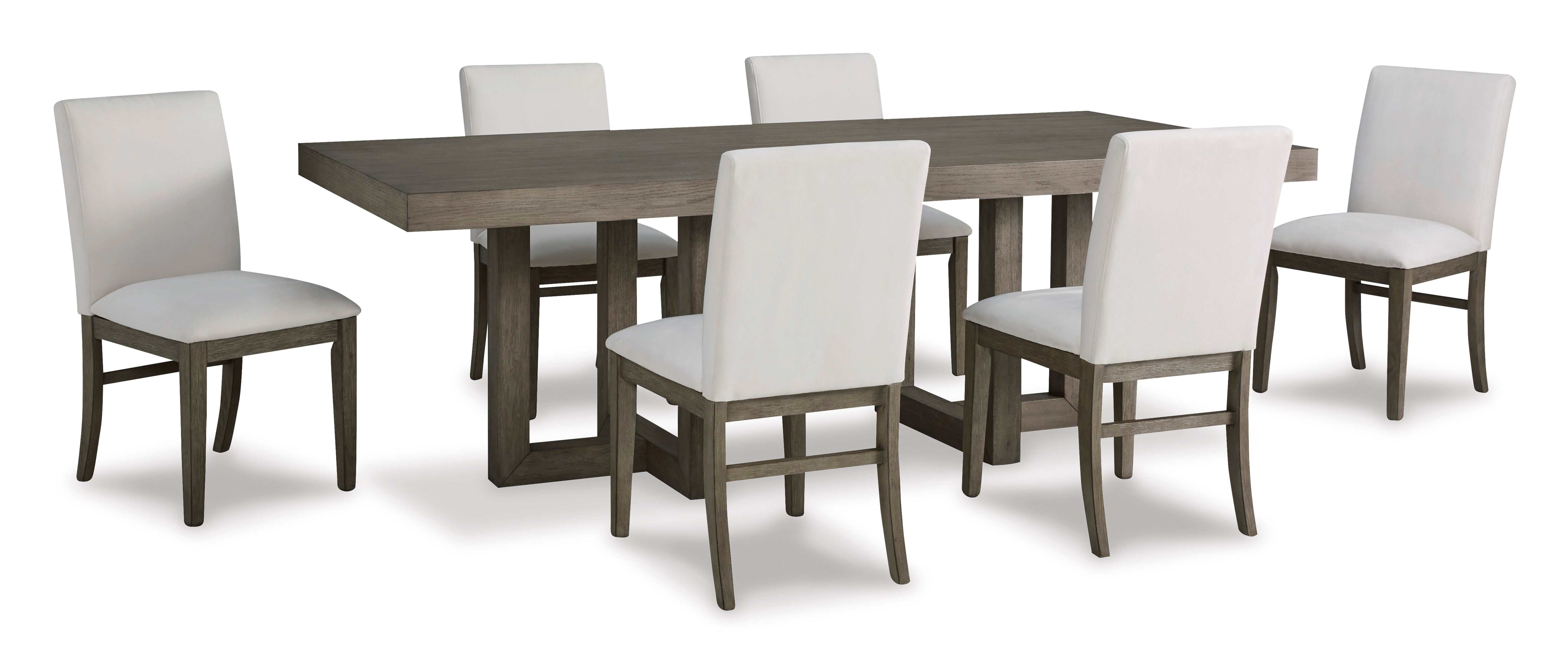 Anibecca Gray & Off White Dining Chair (Set of 2)