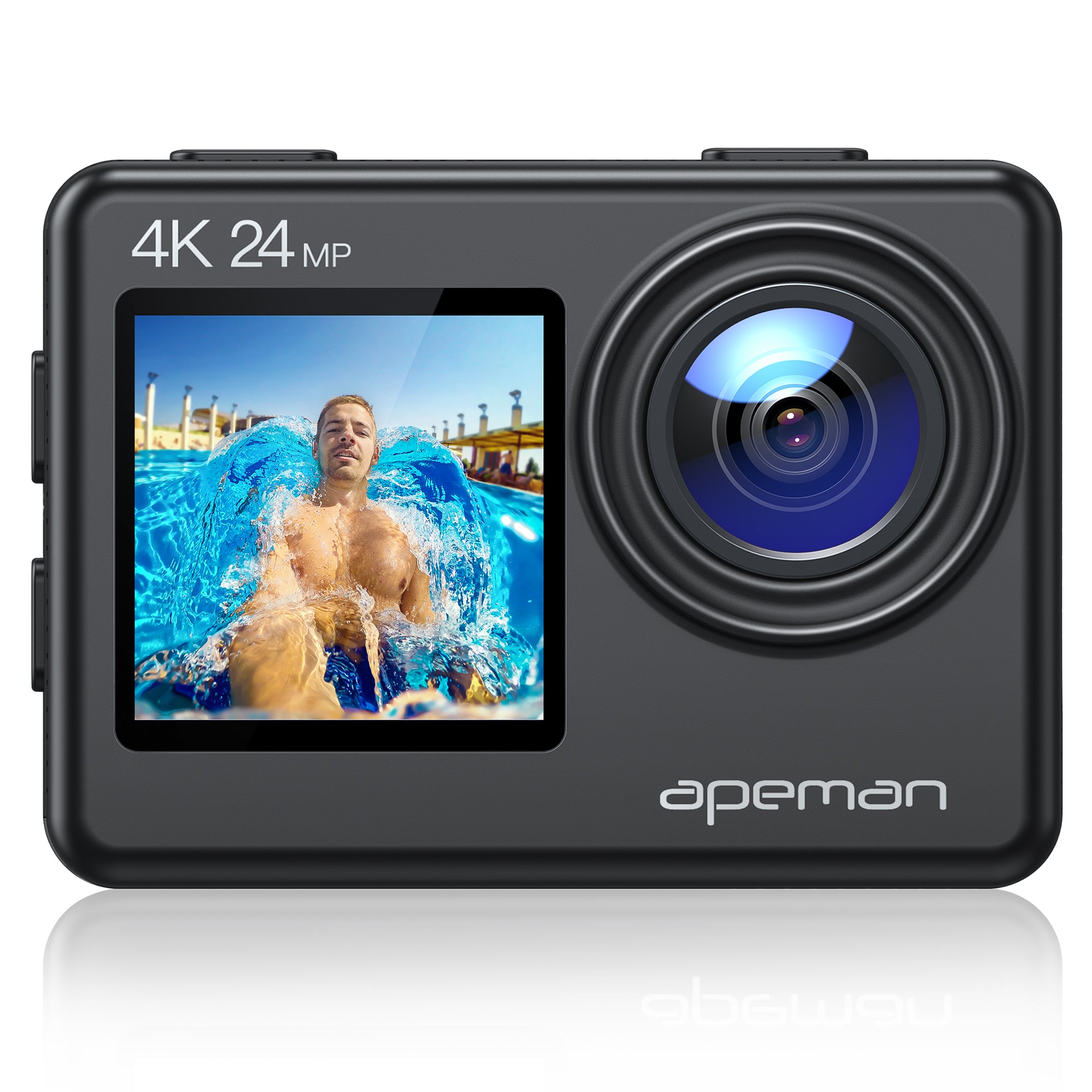 Apeman A87 Action Camera, UHD 4K/60fps 20MP Touchscreen WiFi Underwater  Camcorder for Motorbike and Skateboard Camera 