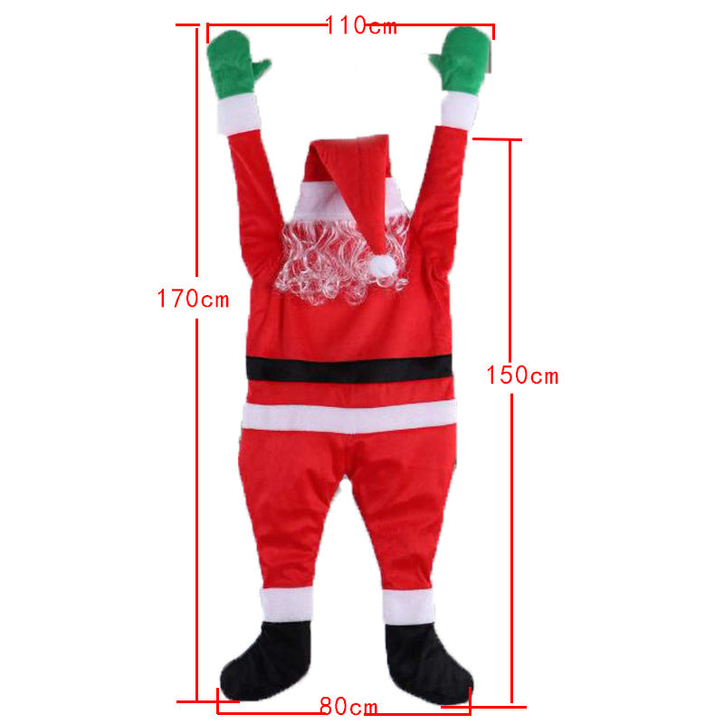 Santa Claus Climbs The Wall Christmas Decoration