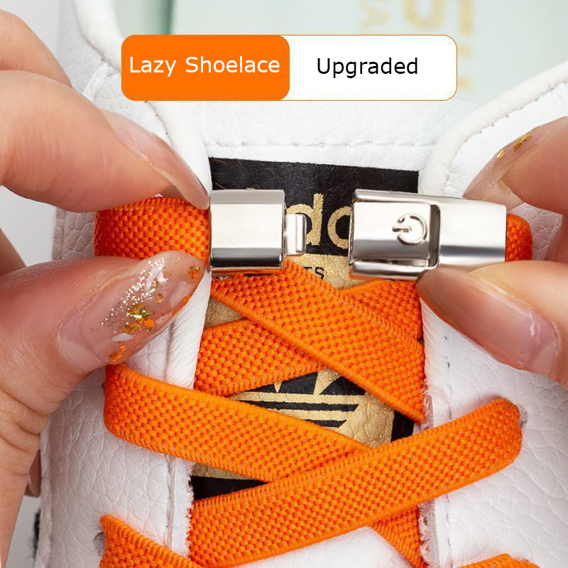 Easy Press Lock Shoe Laces Without Ties Elastic Sneaker Laces