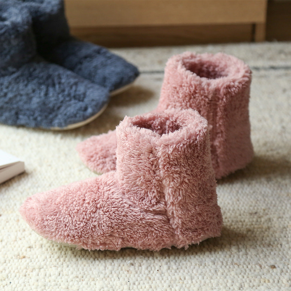 Couples Japanese Style Coral Fleece House Shoes