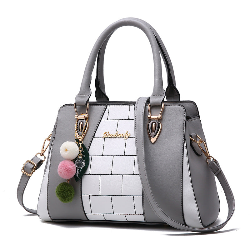Fashion Handbag with Contrasting Colors