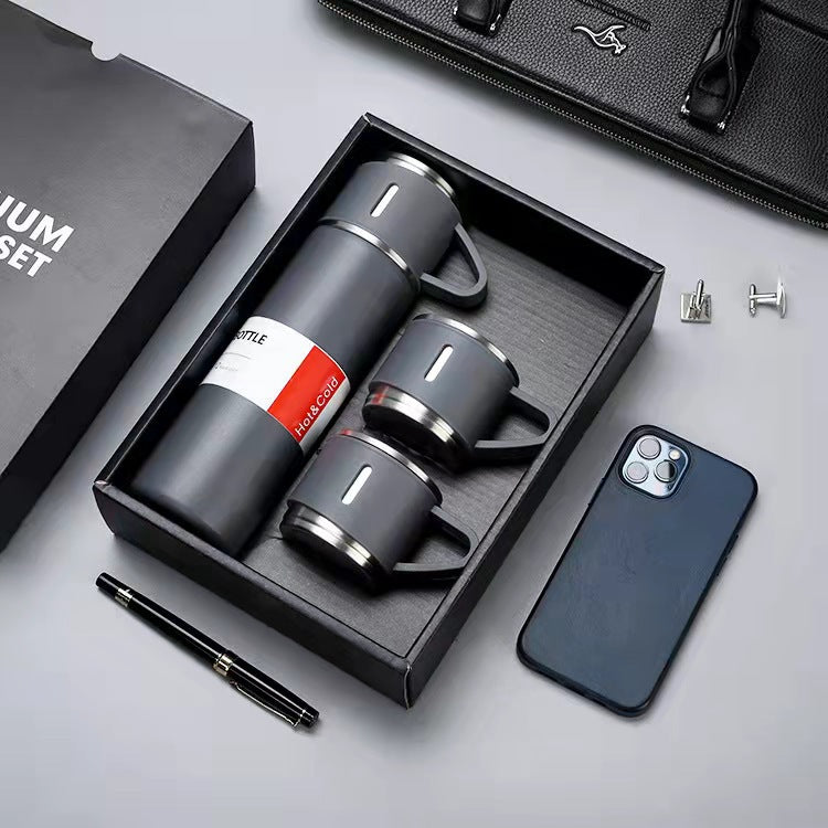 Stainless Steel Vacuum Flask Business Gift Set