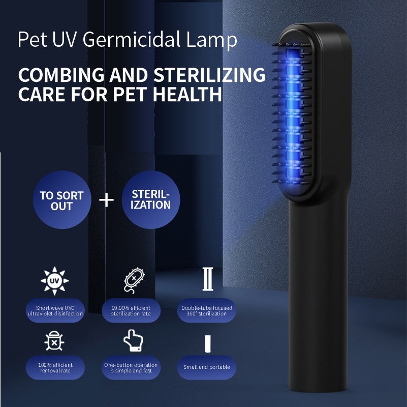 Pet Comb with Moss Detection Kill Bacteria UV Light