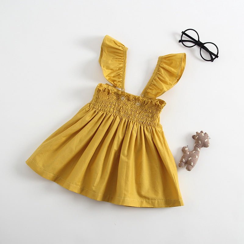 Fly sleeve bow dress