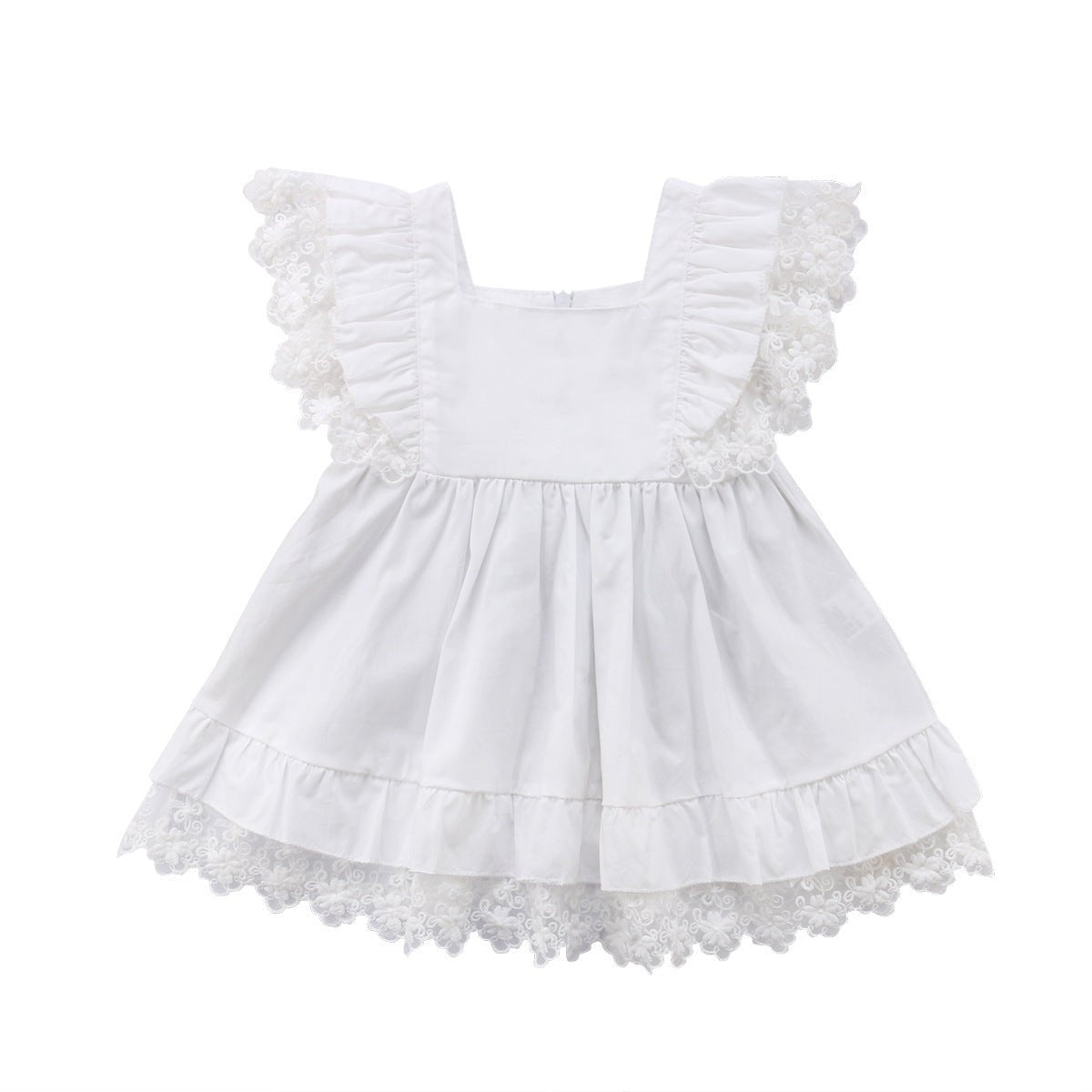 Lace White Mesh Childrens Dress