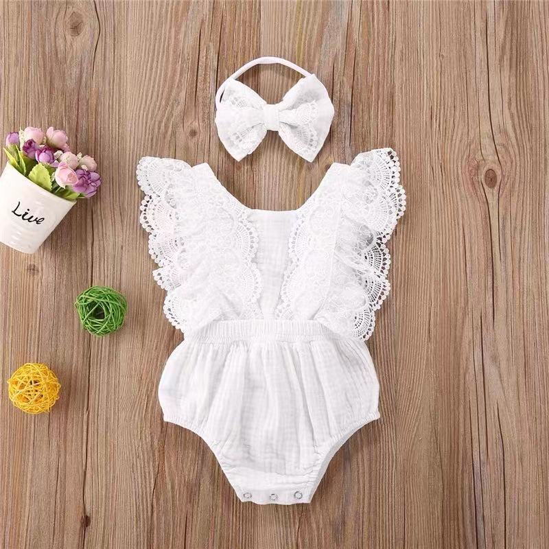 Lace White Mesh Childrens Dress