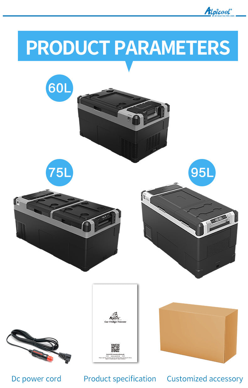 Alpicool E60L/E75L/E95L Portable Solar Boat Refrigerators Detail Intruduction 9