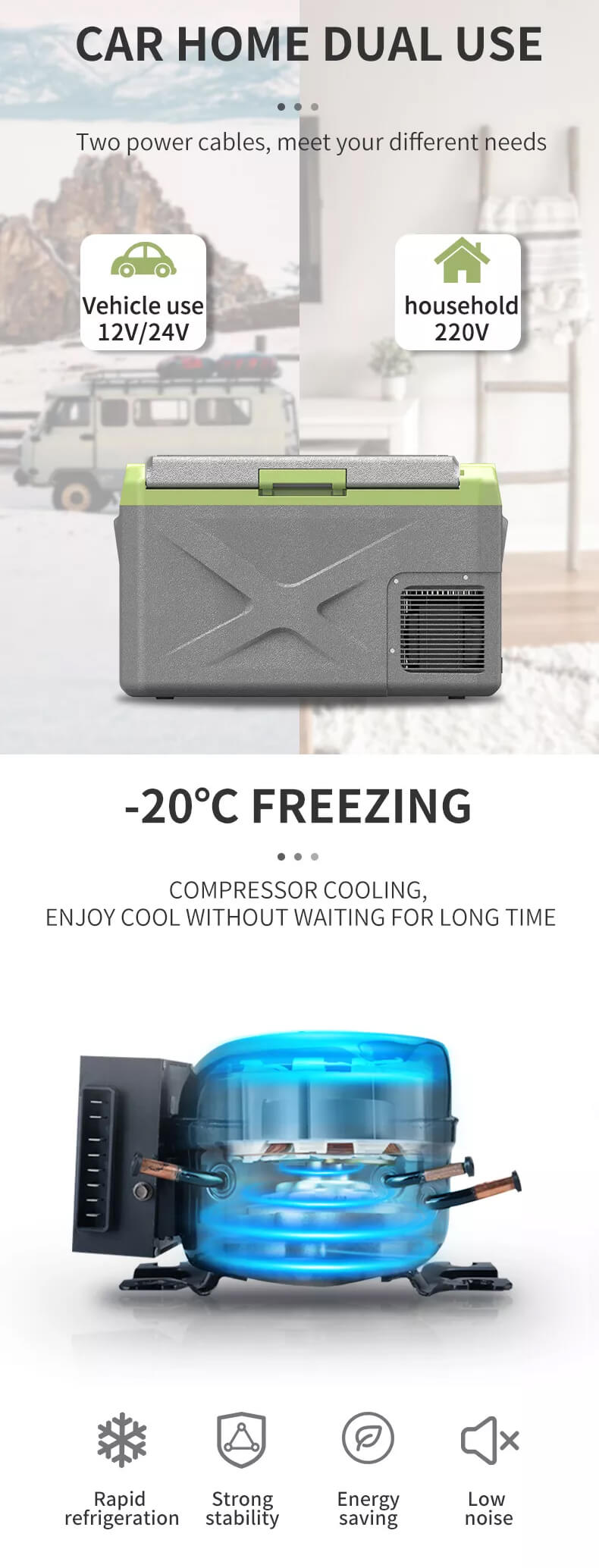 Alpicool X50 Mini Cool Box for Campers or Trucks Detail 2
