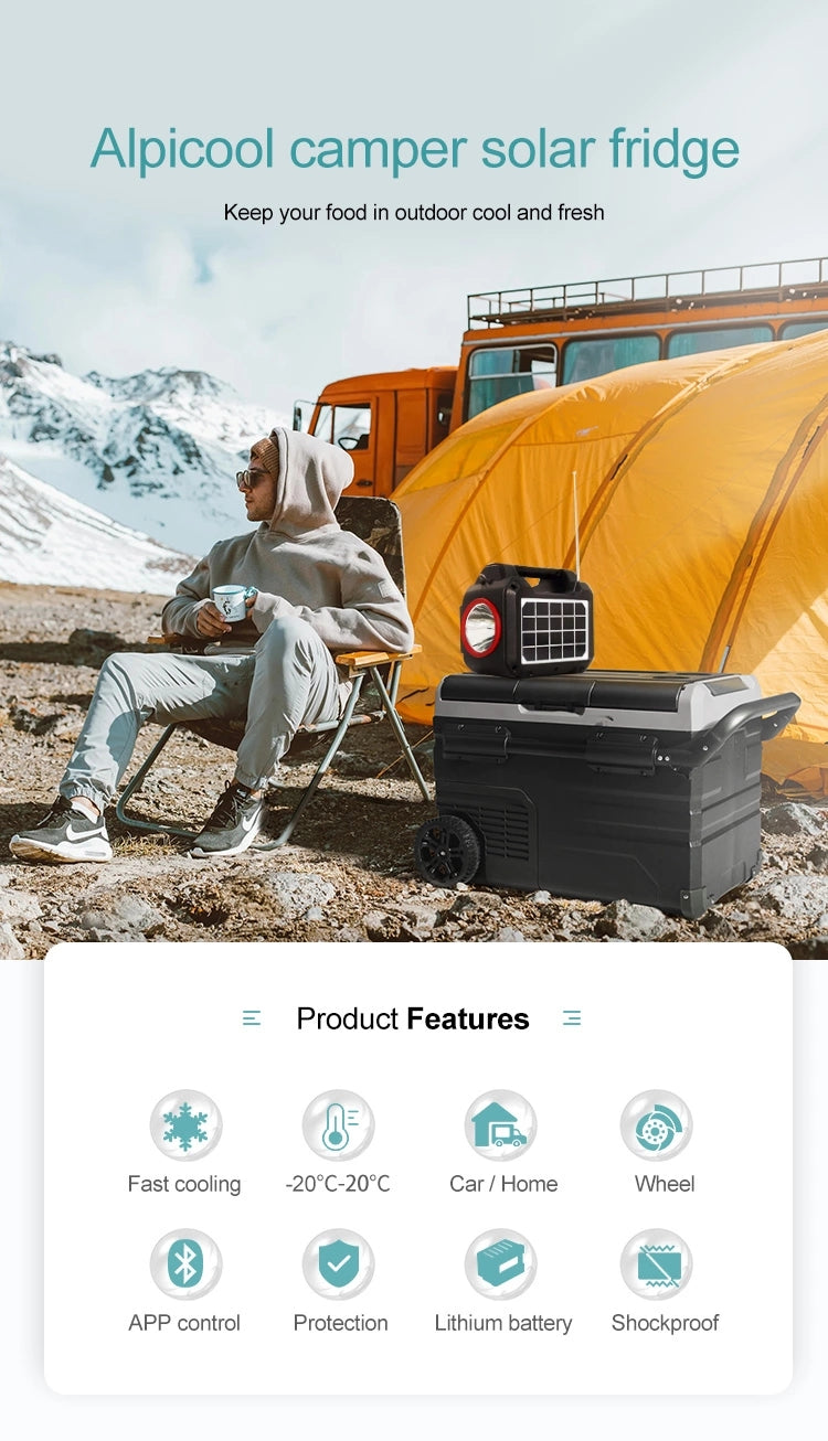 Alpicool TWW55 55L RV/Truck Outdoor Camping Refrigerator Details 1