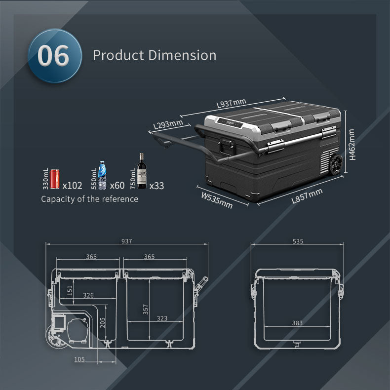 TWW95 95L Outdoor Fishing Cooler Box Details 6