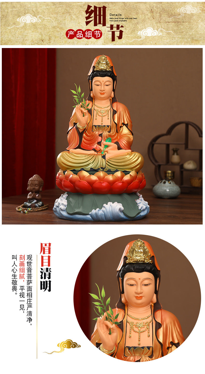Avalokiteshvara Bodhisattva Guan Yin Statue on Lotus for Sale Details 2