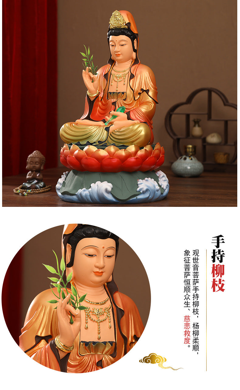 Avalokiteshvara Bodhisattva Guan Yin Statue on Lotus for Sale Details 3