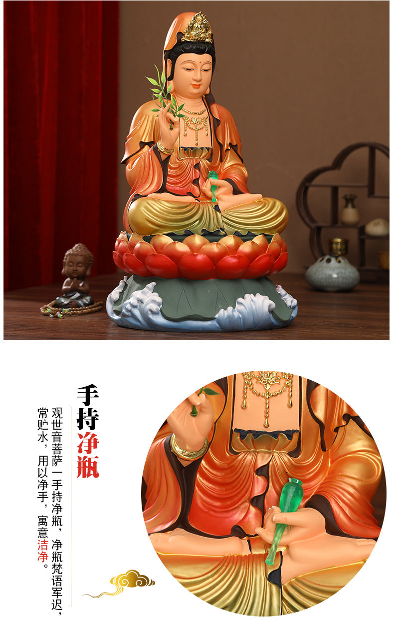 Avalokiteshvara Bodhisattva Guan Yin Statue on Lotus for Sale Details 4
