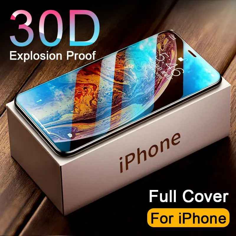 30D Full Cover Tempered Glass Screen Protector iPhone 11 11 12 13 14 PRO MAX Screen Protector For iPhone XR X XS MAX Glass