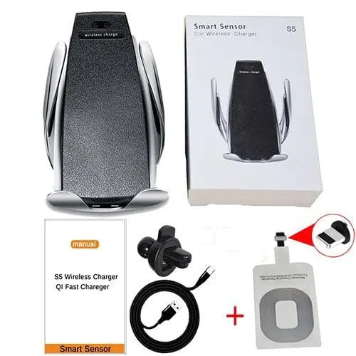 Wireless Car Phone Charger S5 Automatic Clamping Fast Charging Phone Holder Mount