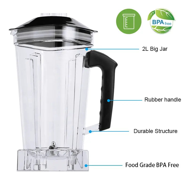 Commercial Blenders For Smoothies Automatic Touchpad Professional Blender Mixer Juicer High Power Food Processor