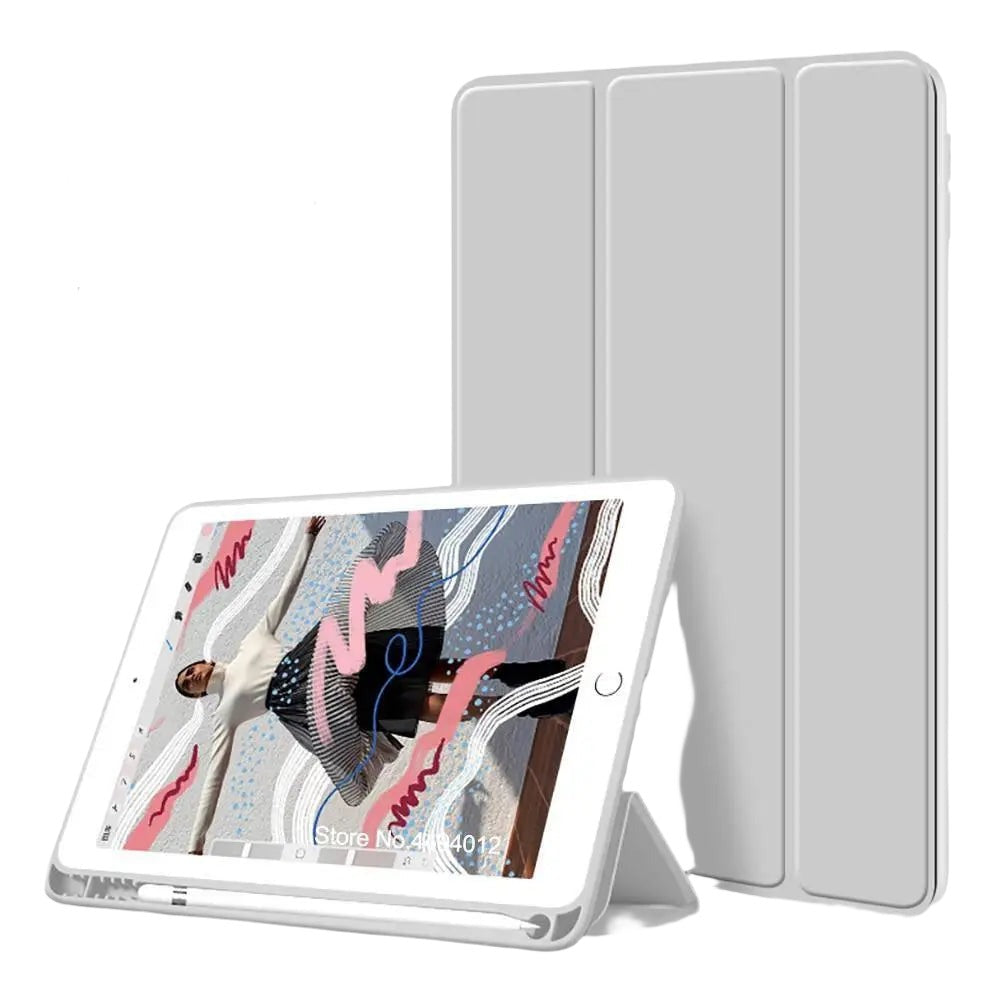 Ipad Air Case With Pencil Holder For Ipad Air 3 10.5 inch 2019 7th 10.2 8th 2020 10.9 Air 4 Mini 5 Smart Cover 6th generation 9.7 Pro 11 Funda