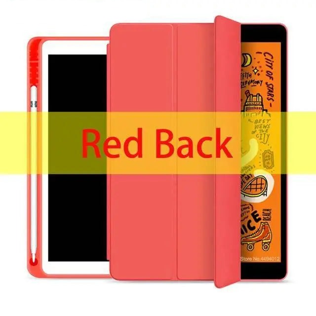 Ipad Air Case With Pencil Holder For Ipad Air 3 10.5 inch 2019 7th 10.2 8th 2020 10.9 Air 4 Mini 5 Smart Cover 6th generation 9.7 Pro 11 Funda