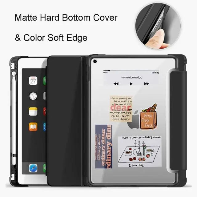 Ipad Air Case With Pencil Holder For Ipad Air 3 10.5 inch 2019 7th 10.2 8th 2020 10.9 Air 4 Mini 5 Smart Cover 6th generation 9.7 Pro 11 Funda