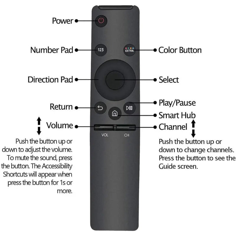 Samsung TV Remote Control Replacement HD 4K Smart TV