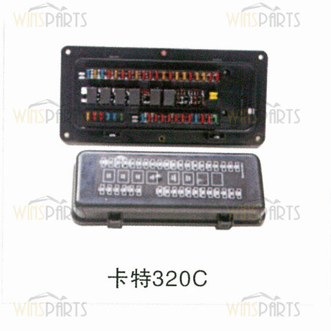 163-6740 163-6741 213-0671 BASE Relay Fuse Box with HARNESS AS Caterpillar 318C 322C 320C 325C 330C e320C Excavator Parts