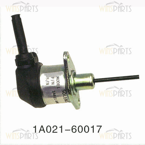 1A021-60017 1A02160017 ASSY SOLENOID Válvula de cierre de combustible Válvula Kubota KX121-3 KX91-3S2 U45 Piezas de excavadora