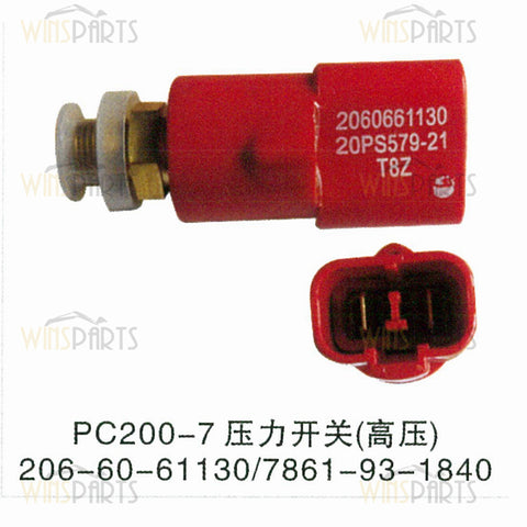 206-06-61130 2060661130 7861-93-1840 7861931840 High Pressure Switch Sensor For KOMATSU PC290-8K PC300-8 PC130-8 D37EX-22 Excavator  parts