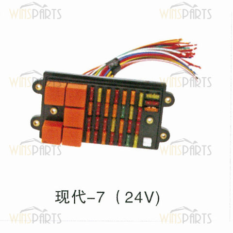 21N8-20061 21N8-20191BASE Relay Fuse Box Seat COVER with HARNESS Hyundai R110-7 R210-7h R225-7 R320LC-7 R265-7 Excavator Spare Parts