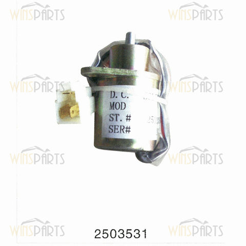 2503531 Bomba de combustible solenoide de 12 V para motor diésel Yanmar. Válvula solenoide de apagado. Piezas de excavadora Yanmar.