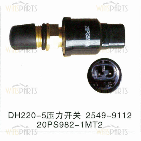 2549-9112 20ps982-1mt2 Pressure Switch Sensor Doosan Daewoo DH220-5 DH225-7 DH150-5 Excavator Spare parts