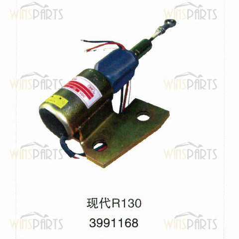 3991168 SA-4941-12 24V SOLENOID FUEL PUMP Shutoff Solenoid Valve Flameout Hyundai HCE R130LC-3 R160LC-3 R140LC-7 Excavator Parts