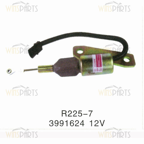 3991624 SA-4959-12 Cummins 6BT 5.9L Fuel Shut Off Solenoid Stop Valve Flameout Komatsu HYUNDAI R225-7 Excavator Parts