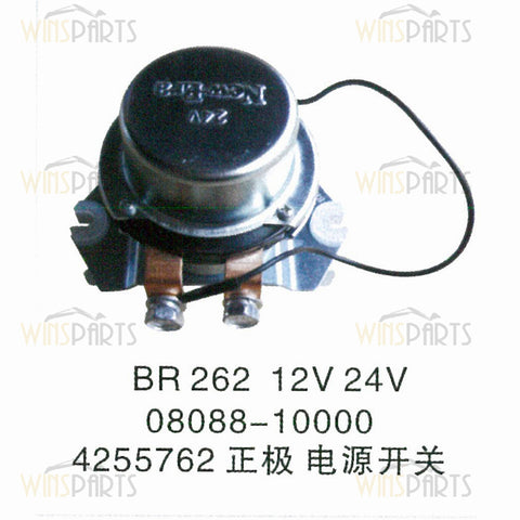 4255762 08088-10000 NEW ERA 24V BR-262 RELAY BATTERY Hitachi EX120-2 EX100-3 EX120-5 EX200-3 EX300-2 Excavator Parts
