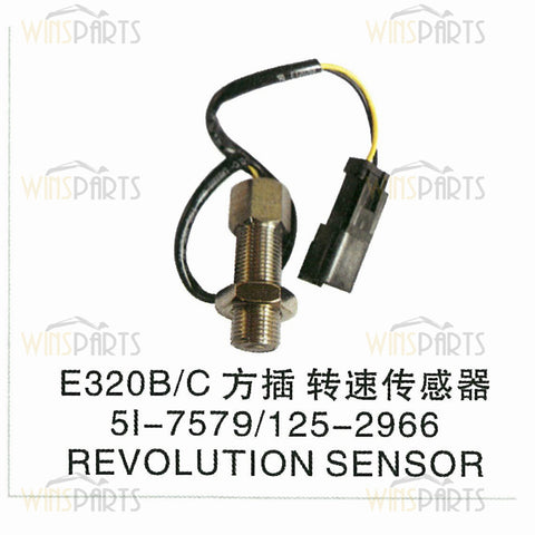 5I-7579 125-2966 5I7579 1252966 CAT 3064 3066 DIESEL ENGINE Revolution Speed Sensor Caterpillar 320B 311 312 315 320 Excavator Parts
