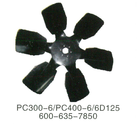 600-635-7850 6006357850 Komatsu 6D125 S6D140E SA6D125E SAA6D108E ENGINE Fan Blade For FAN COOLING PC300-6 PC400-6 Excavator Parts