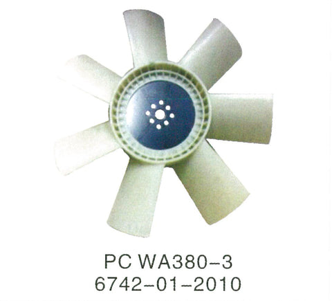 6742-01-2010 6742012010 Komatsu SA6D102E-1 SAA6D102E-2 ENGINE Fan Blade For FAN COOLING WA270-3 WA320-3 WA380-DZ-3 WHEEL LOADERS Parts