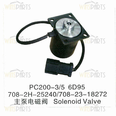 708-2H-25240 708-23-18272 7082H25240 7082318272 CONJUNTO DE SOLENOIDE 6D95 KOMATSU PC200-7 PC210-7 PC220-7 PC220-5 PC210-6 Piezas de excavadora